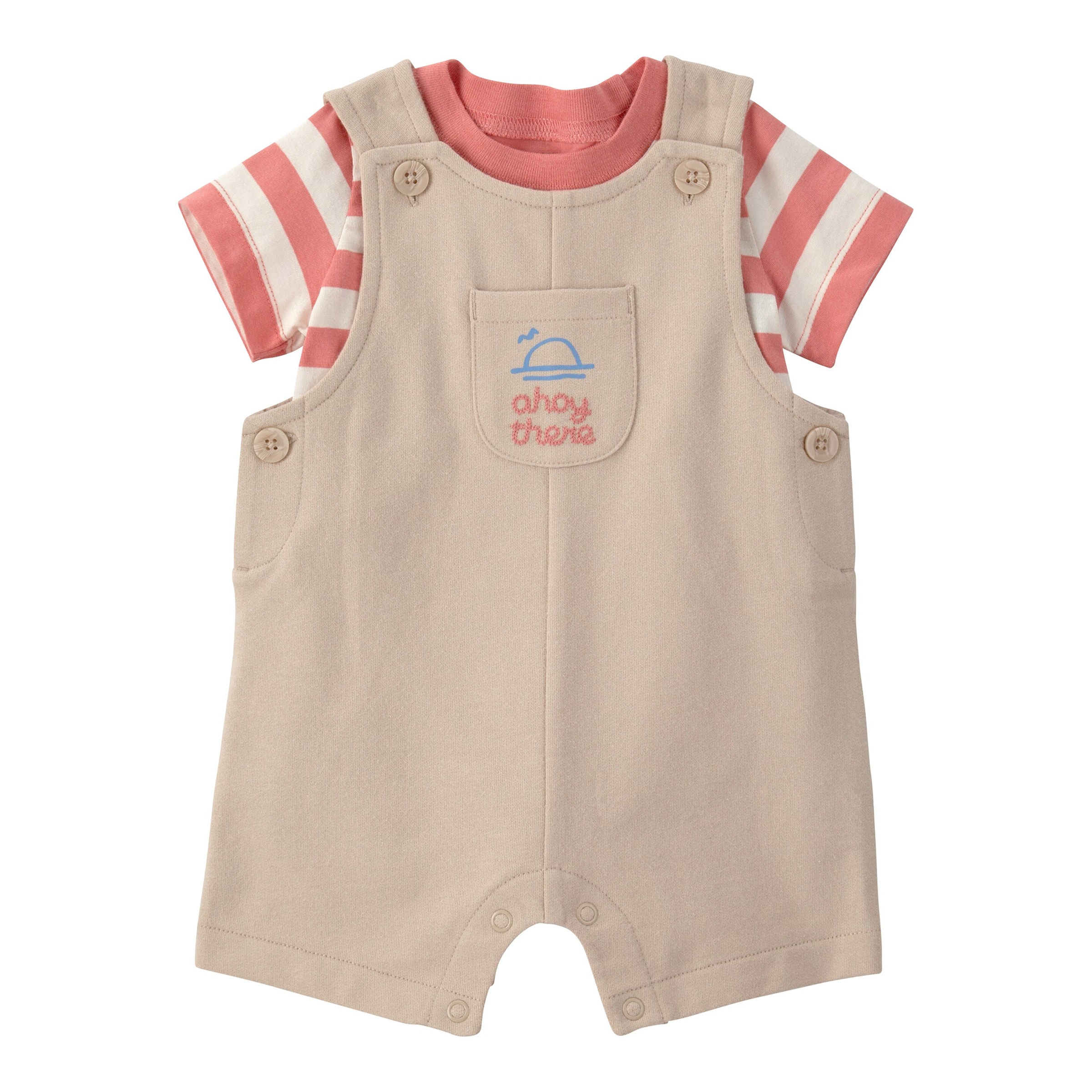 Carter's 2-tlg. Set T-Shirt und Latzhose Ringel