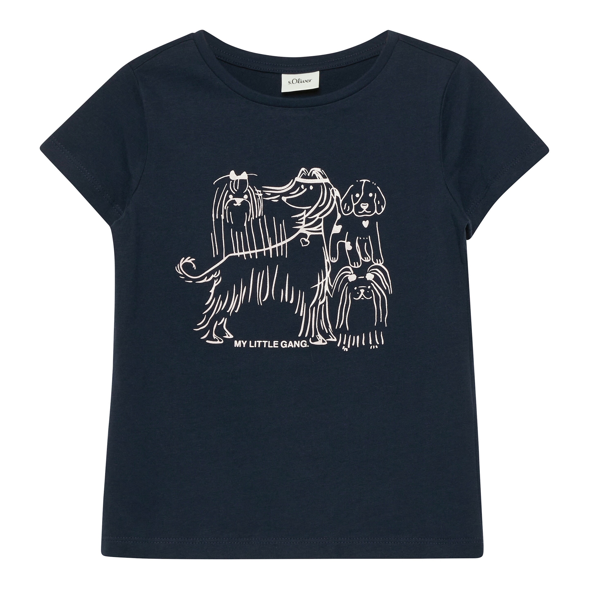 S.Oliver T-Shirt Hunde Glitzer