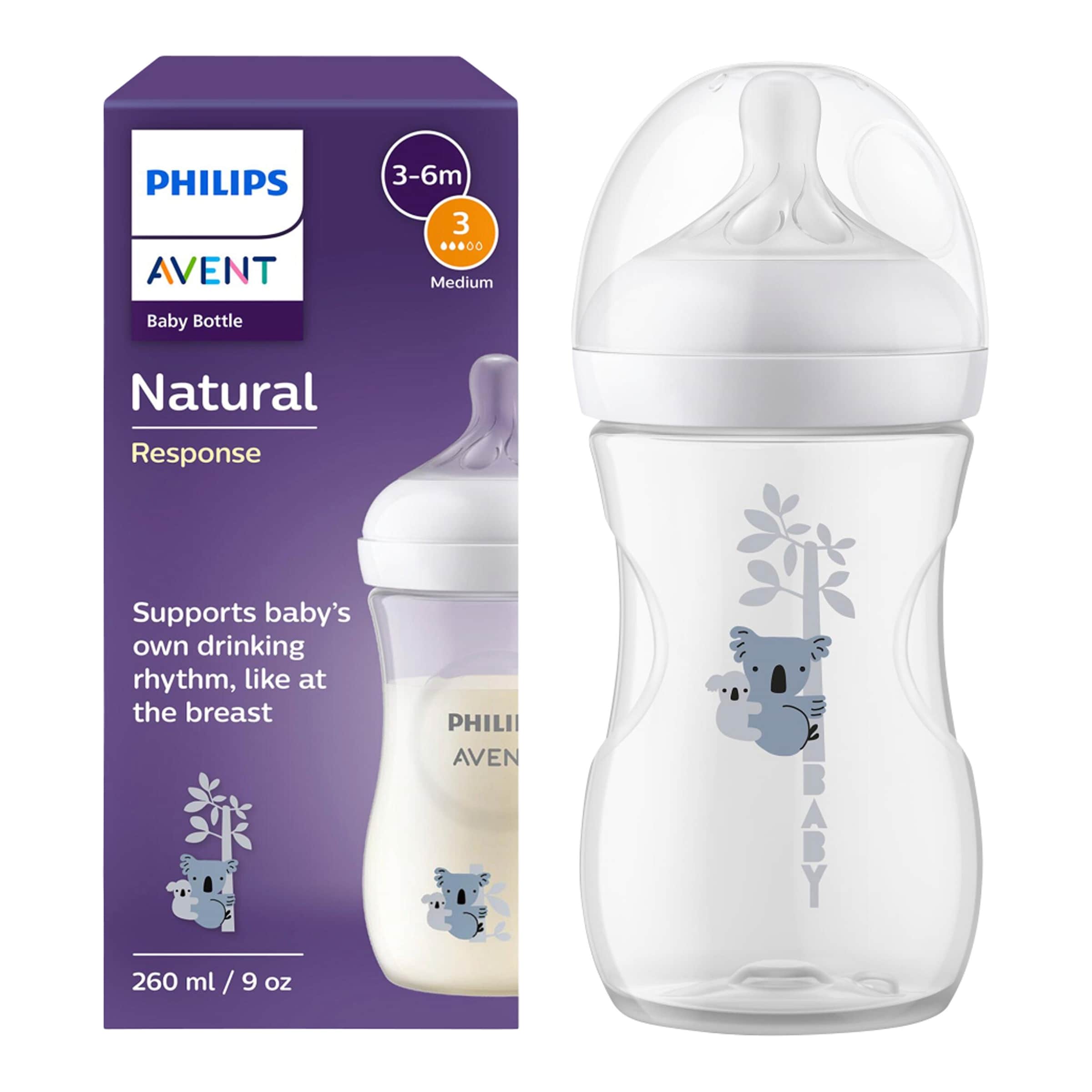 Philips Avent Babyflasche Natural Response, 260ml, ab 1M