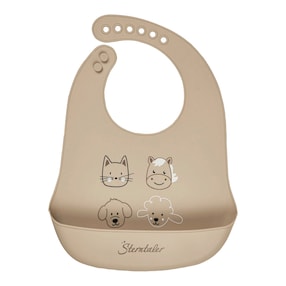 Bavoir en silicone avec coque de récupération