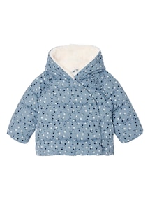 Gefütterte Baby Steppjacke, Wickelform, Recycling-Polyester