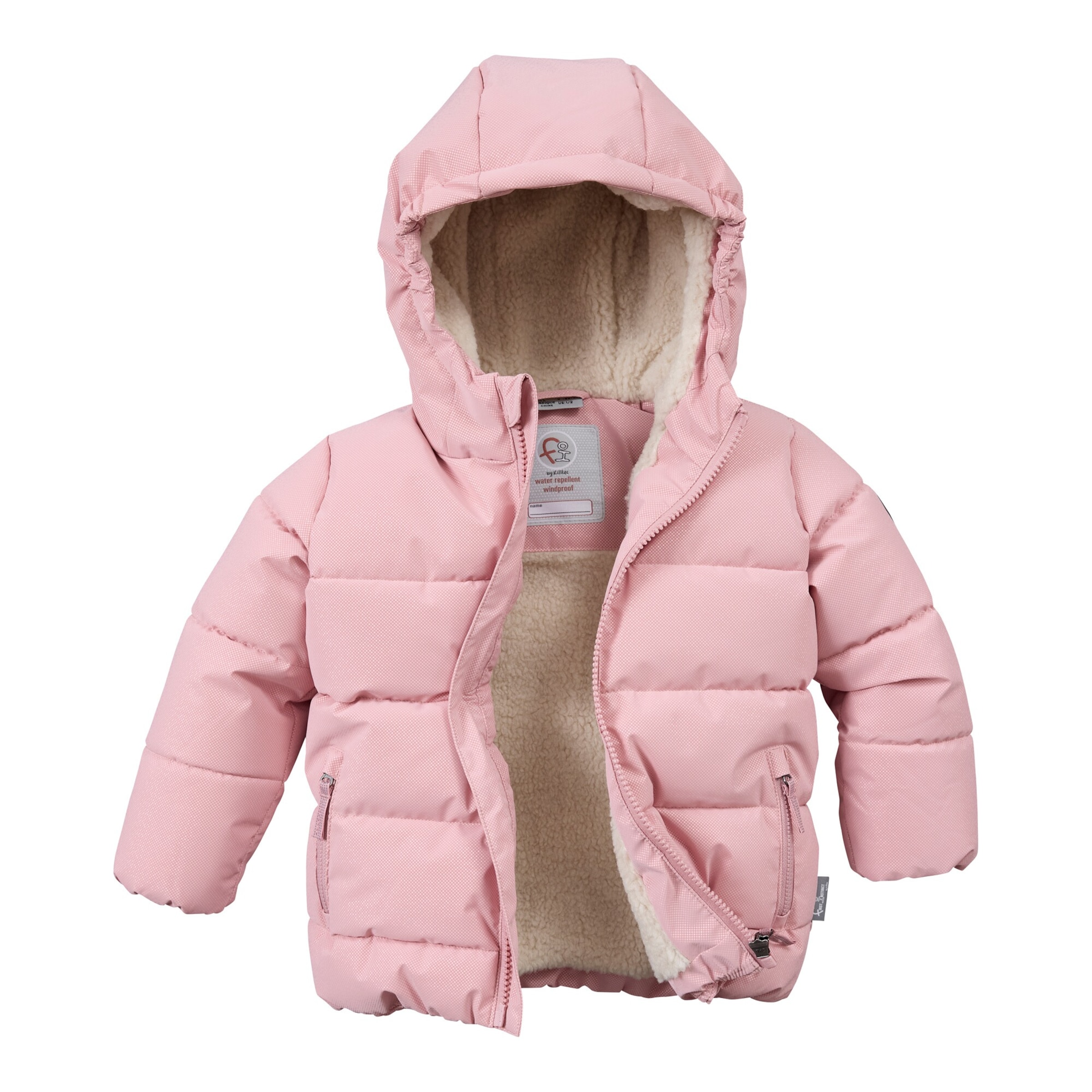 Killtec Steppjacke mit Kapuze Glitzeroptik