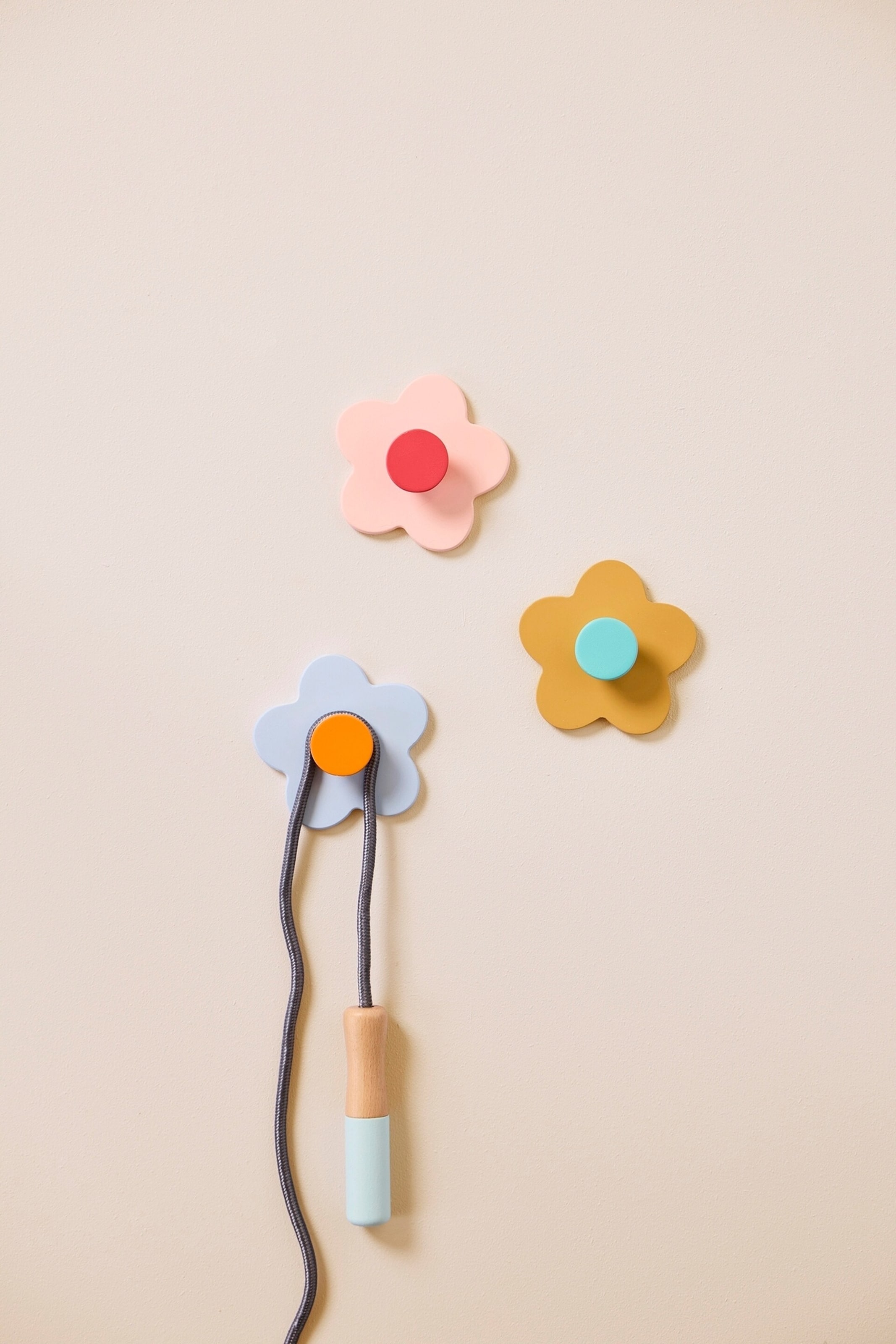 Kids Concept Hakenset 3er-Pack Blume mix
