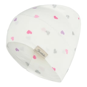Bonnet Beanie coeurs brillants