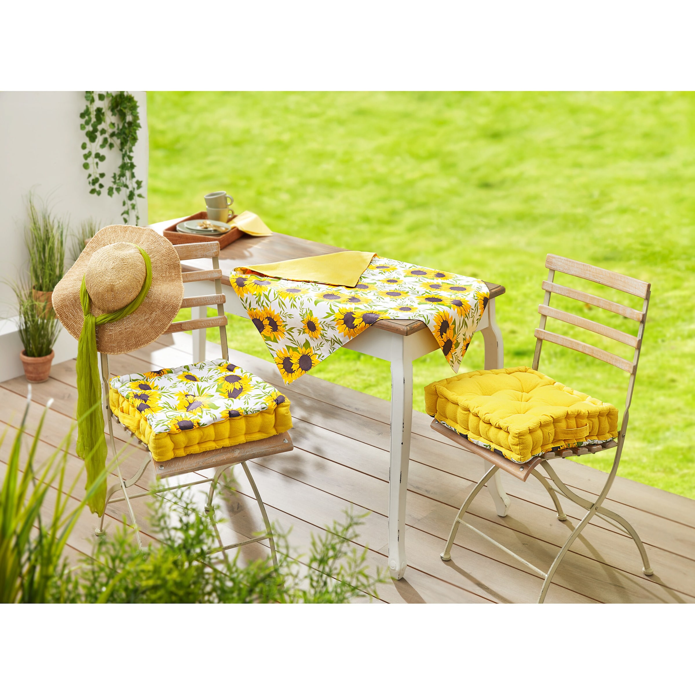 Wende-Sitzkissen „Sonnenblume“