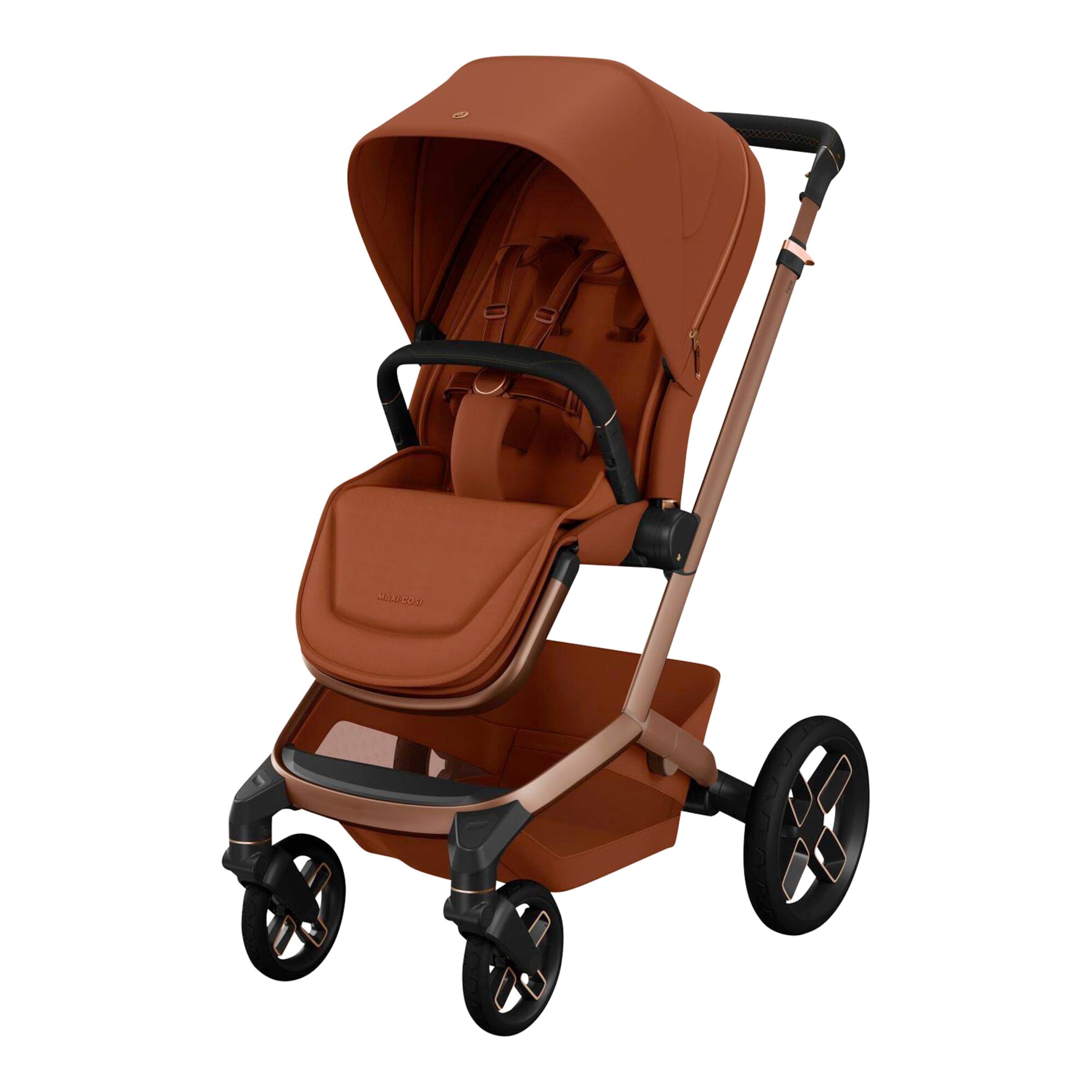 Maxi-Cosi Premium Kombikinderwagen Fame Travel-Set ink. Babyschale Pebble Slide Pro und Isofix-Basis Familyfix Slide Pro braun