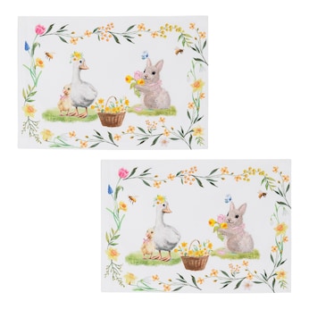 Lot de 2 sets de table «Petit déjeuner de Pâques»
