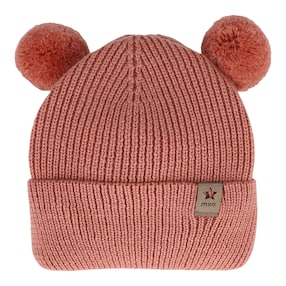Winter-Strickmütze mit Bommel