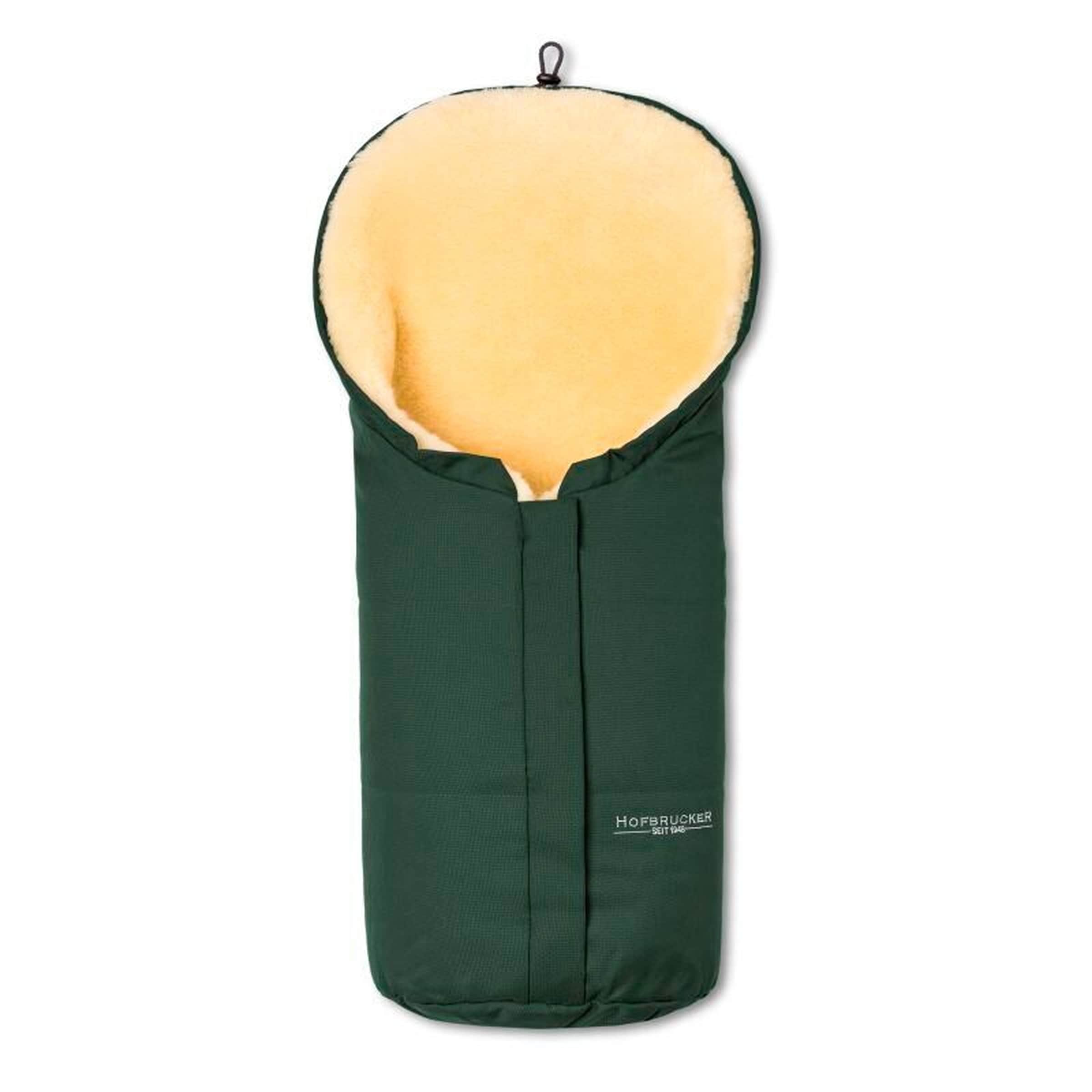 Hofbrucker Kinderwagen Lammfell-Fußsack für Babywanne Eskimo gruen