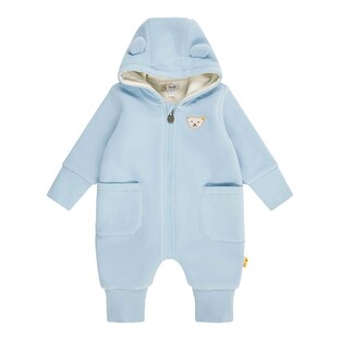 Fleece-Overall Kapuze mit Ohren und Klappfuß