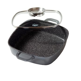 STONELINE Servierpfanne Eckig 24 cm | mit Deckel