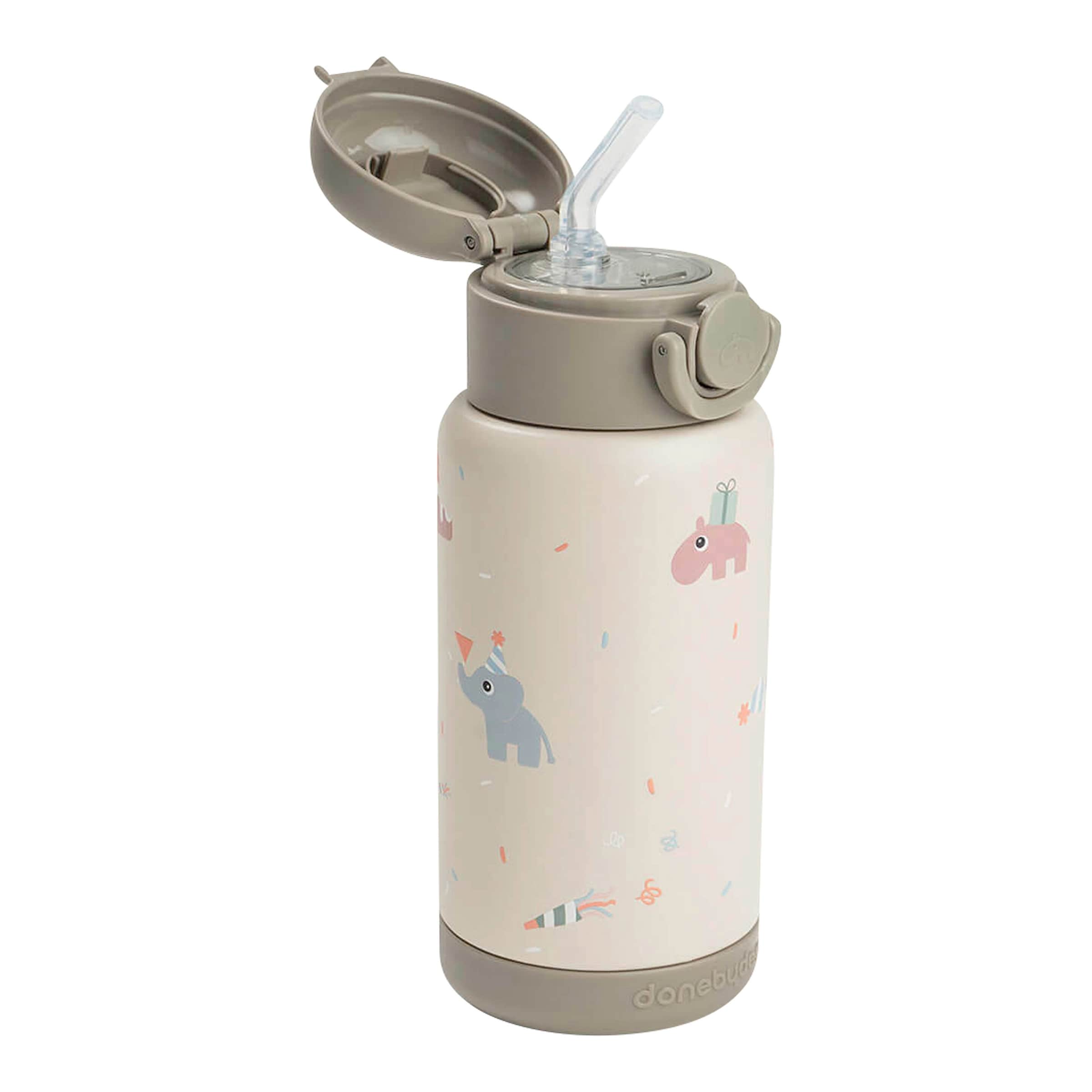 Done By Deer Thermoflasche mit Strohhalm, 340ml