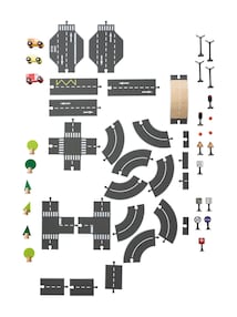 Straßenset aus Holz FSC®