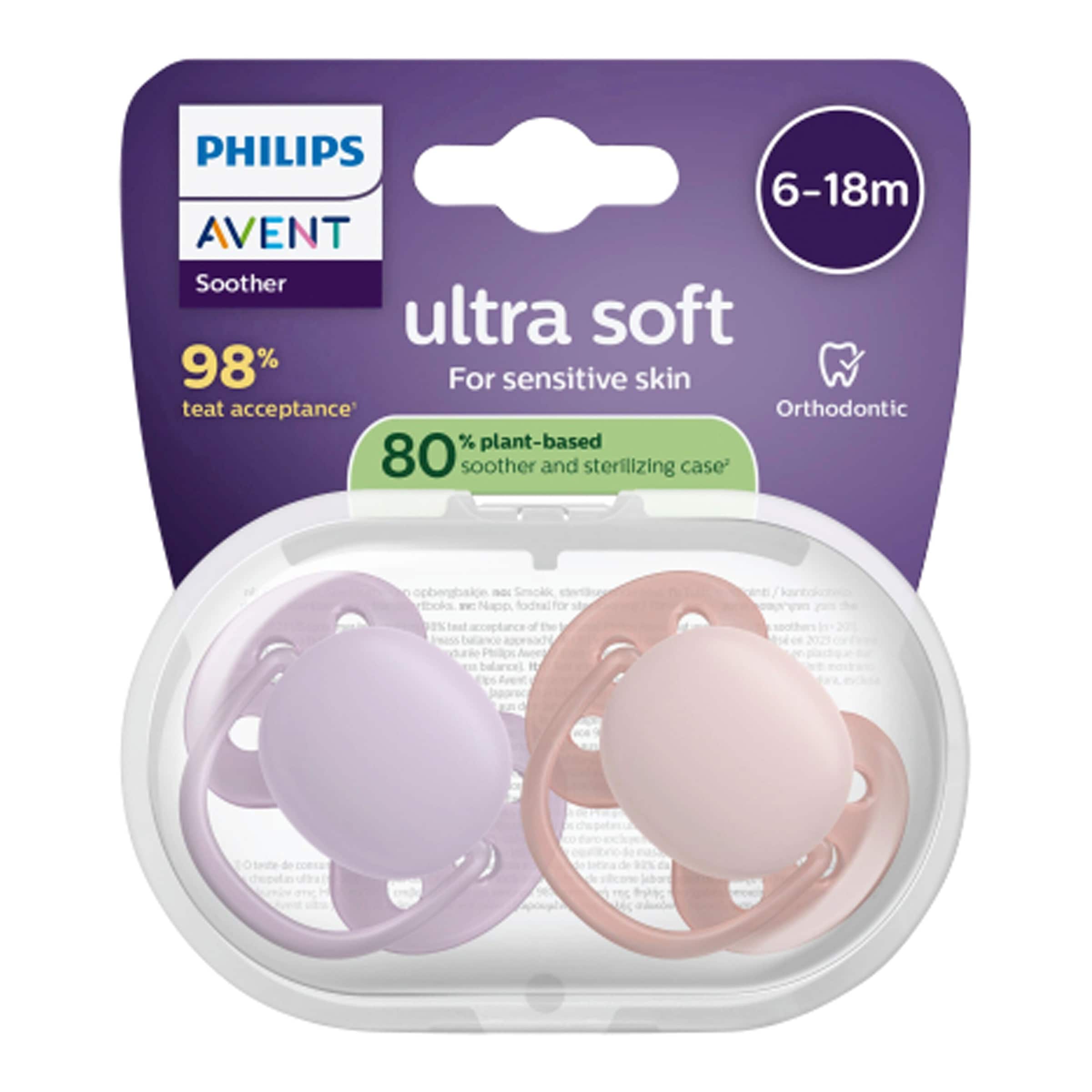 Philips Avent Sucette +6m Soft rose/lila