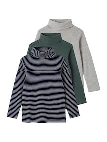3er-Pack Jungen Rollkragen-Shirts