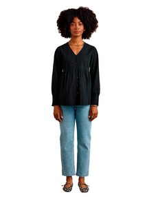 Bluse für Schwangerschaft & Stillzeit mit Lochstickerei