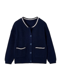 Strickjacke mit Kontrastdetails Mädchen