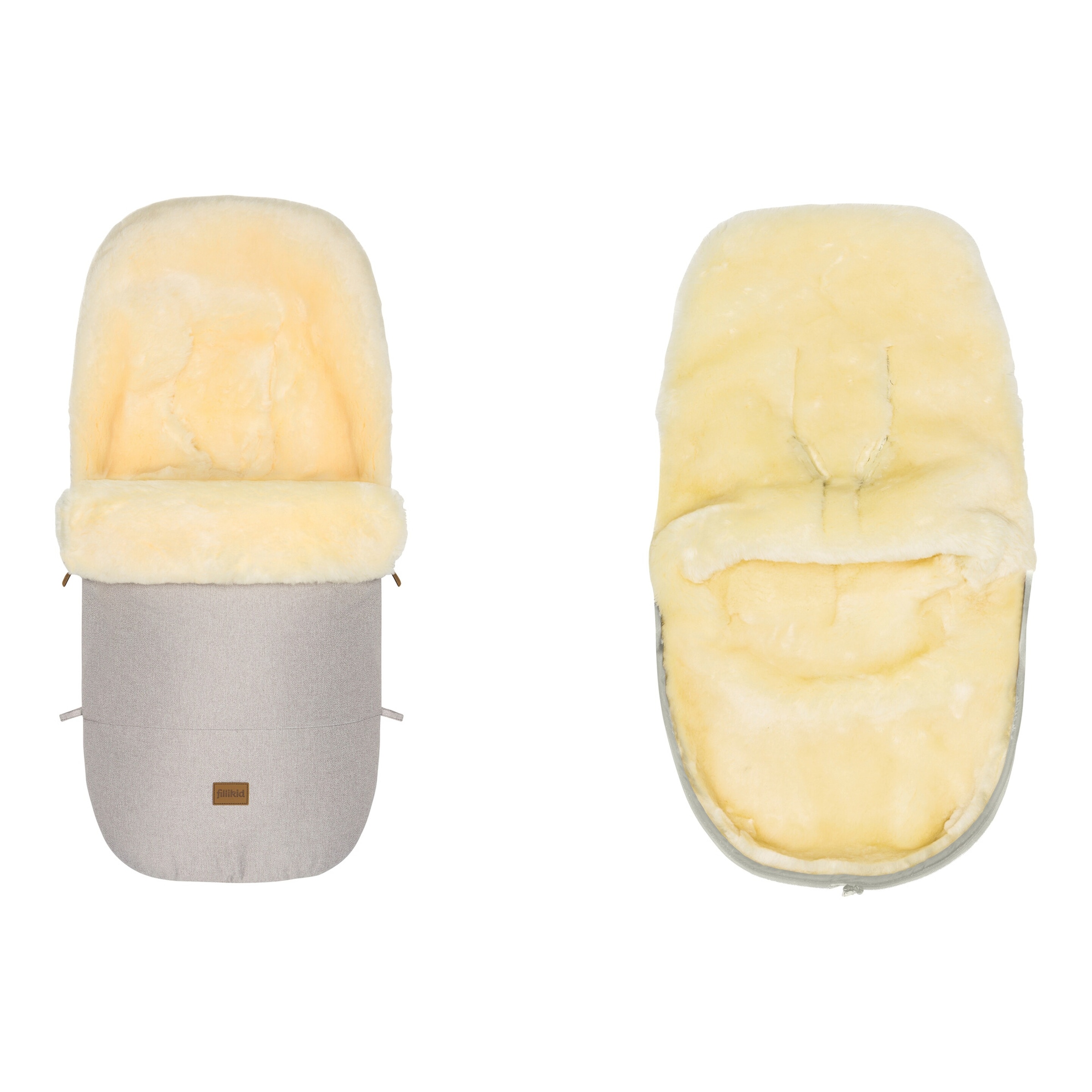 Thumbnail - Fillikid Winterfußsack Lammfell Makalu Style beige