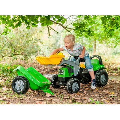 Trettraktor rollyKid Deutz-Fahr 5115 G TB avec Anhänger et Frontlader