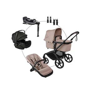 Kombikinderwagen Travel-Set inkl. Babyschale Otter, Isofix-Basis 360 Base und Adapter