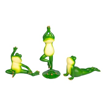 Grenouilles yogis, 3 pièces
