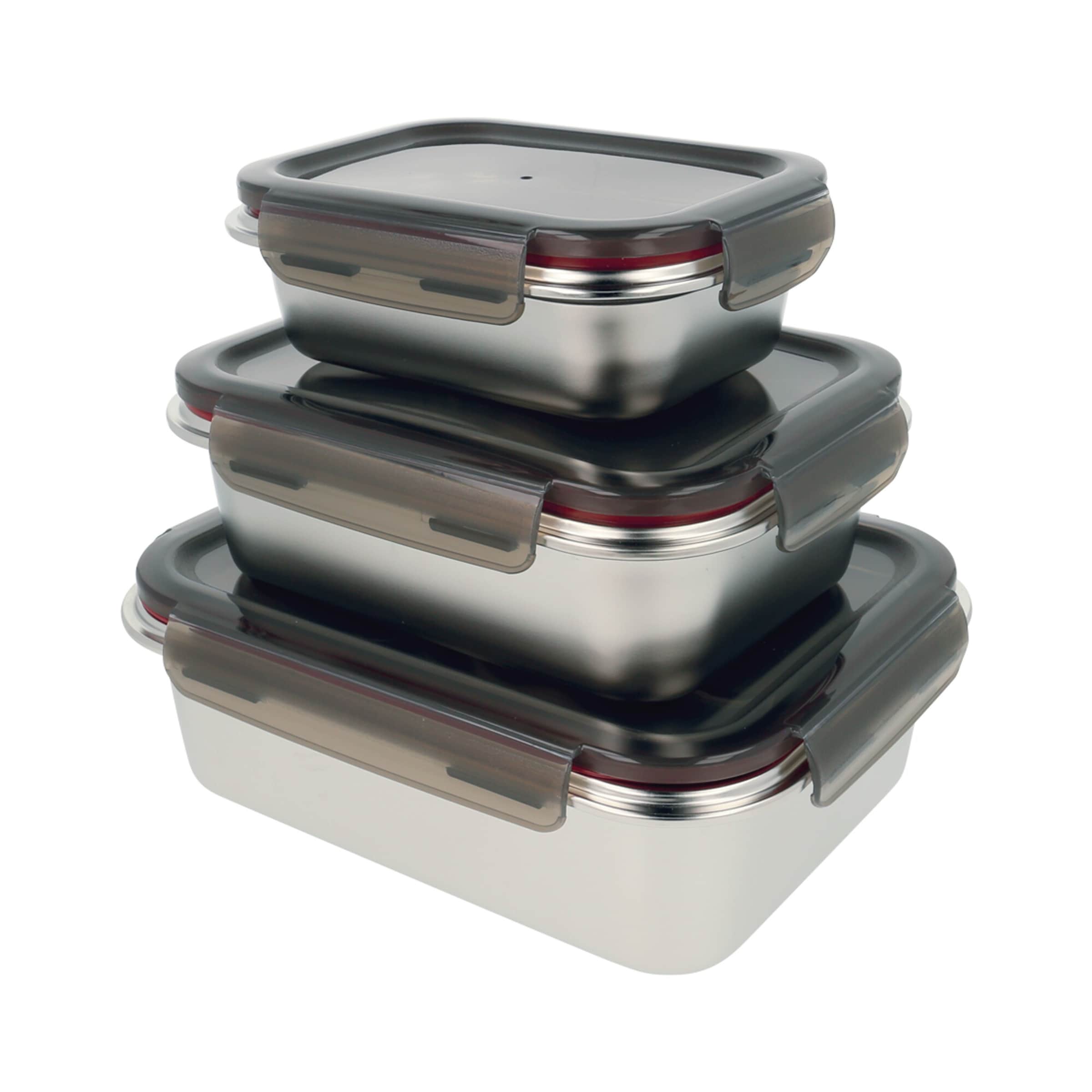 Edelstahl-Frischhaltedosen-Set, 6-teilig