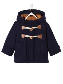 Baby Jacke mit Kapuze, Dufflecoat, Recycling-Polyester