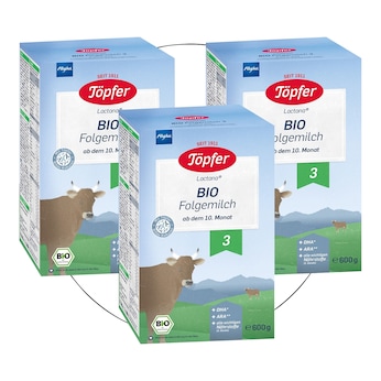 Bundle 3er Pack Bio Folgemilch 3 600g