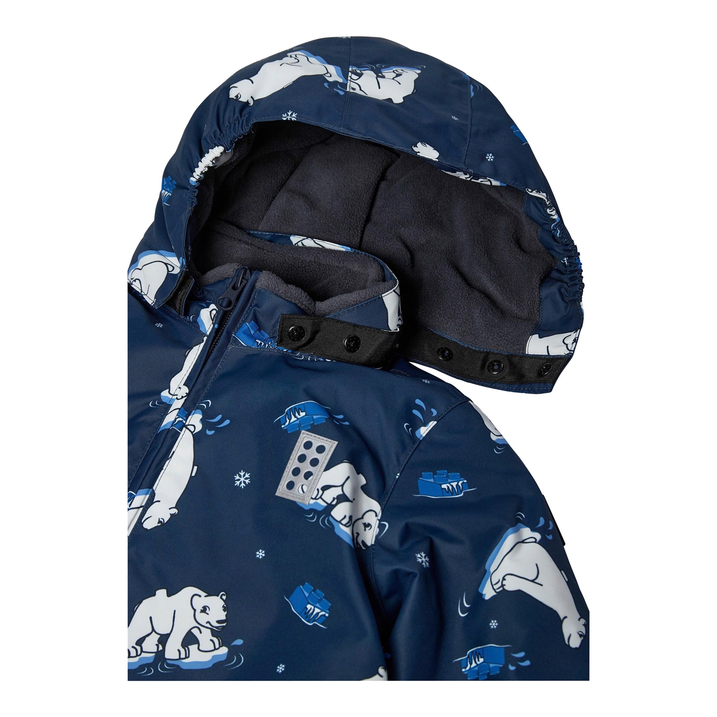 Schneeoverall mit abnehmbarer Kapuze LWJeri Eisbären
