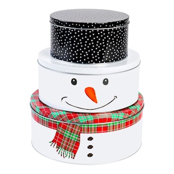 Boîtes à petits fours «Bonhomme de neige», 3 pièces
