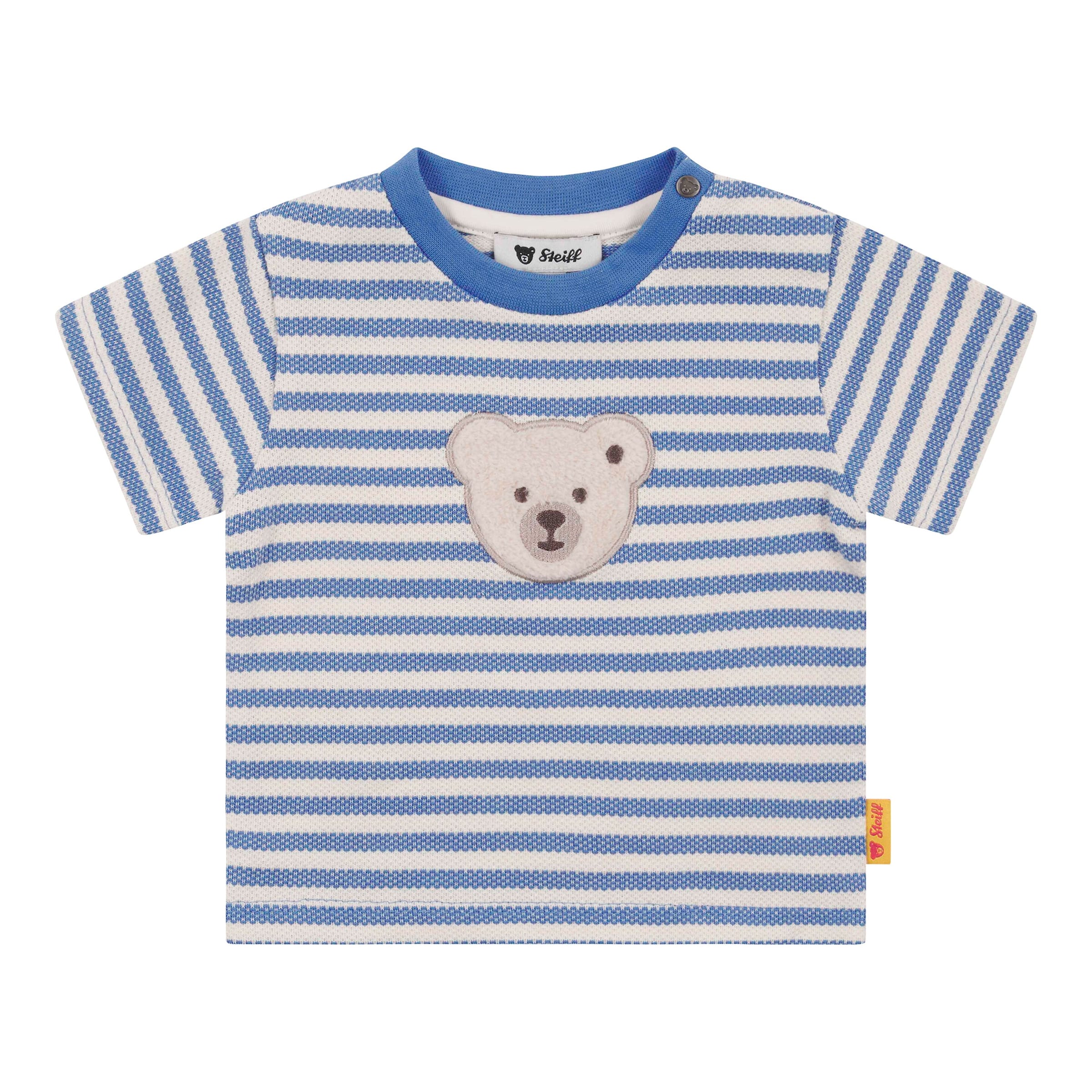 2-tlg. Set T-Shirt und Shorts Ringel Struktur Bär