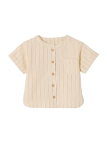 Baby-Set: Hemd in Leinenoptik & Shorts
