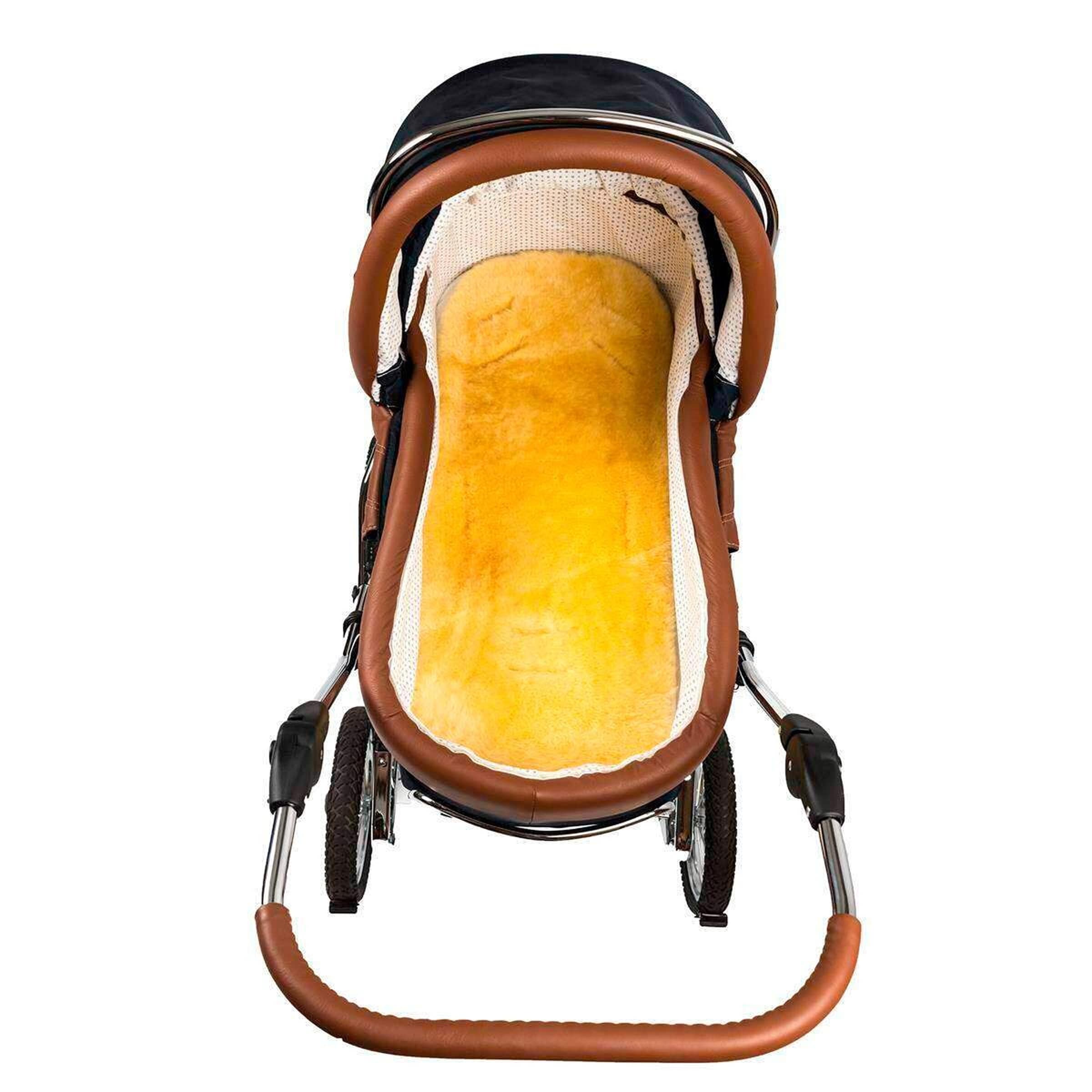 Hofbrucker Lammfelleinlage - Kinderwagenschale khaki