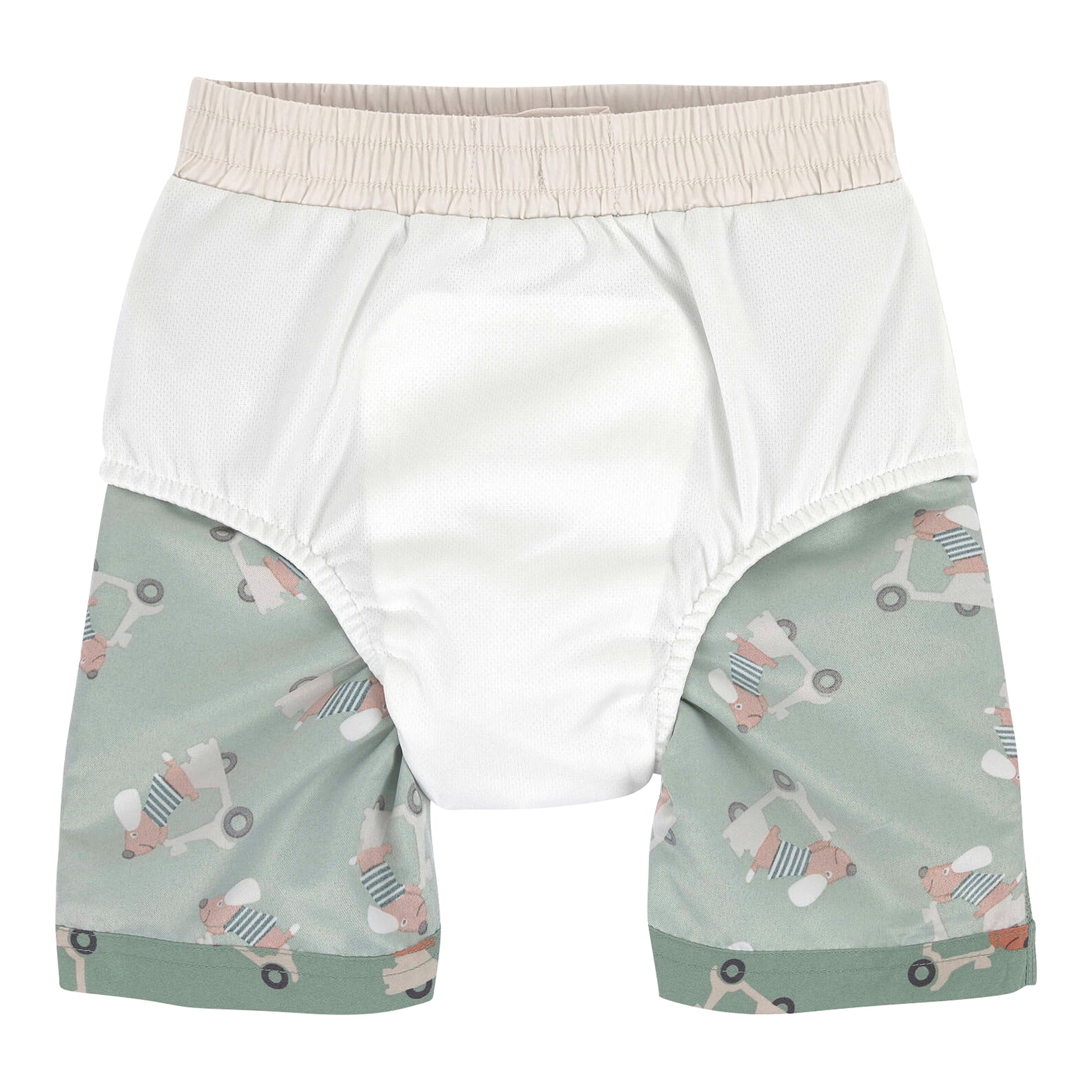 Badeshorts mit Windeleinsatz und UV-Schutz Dackel Roller