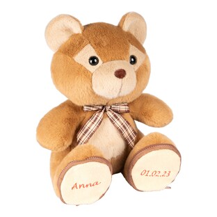 Ours en peluche personnalisation avec nom et date de naissance