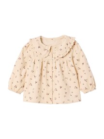 Baby Bluse aus Samt mit Blumenmuster