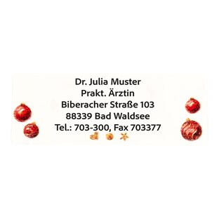 Adresstickers "“Kerstballen”, 300 stuks