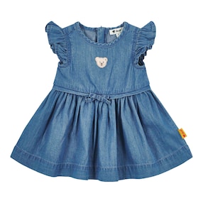 Jeans-Kleid kurzarm Bär Rüschen