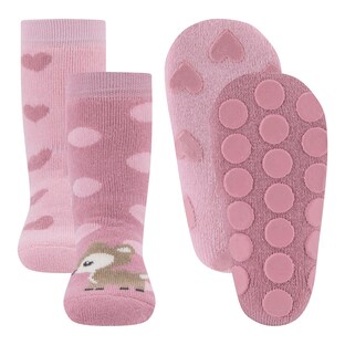 2er-Pack ABS-Socken Reh Herzen