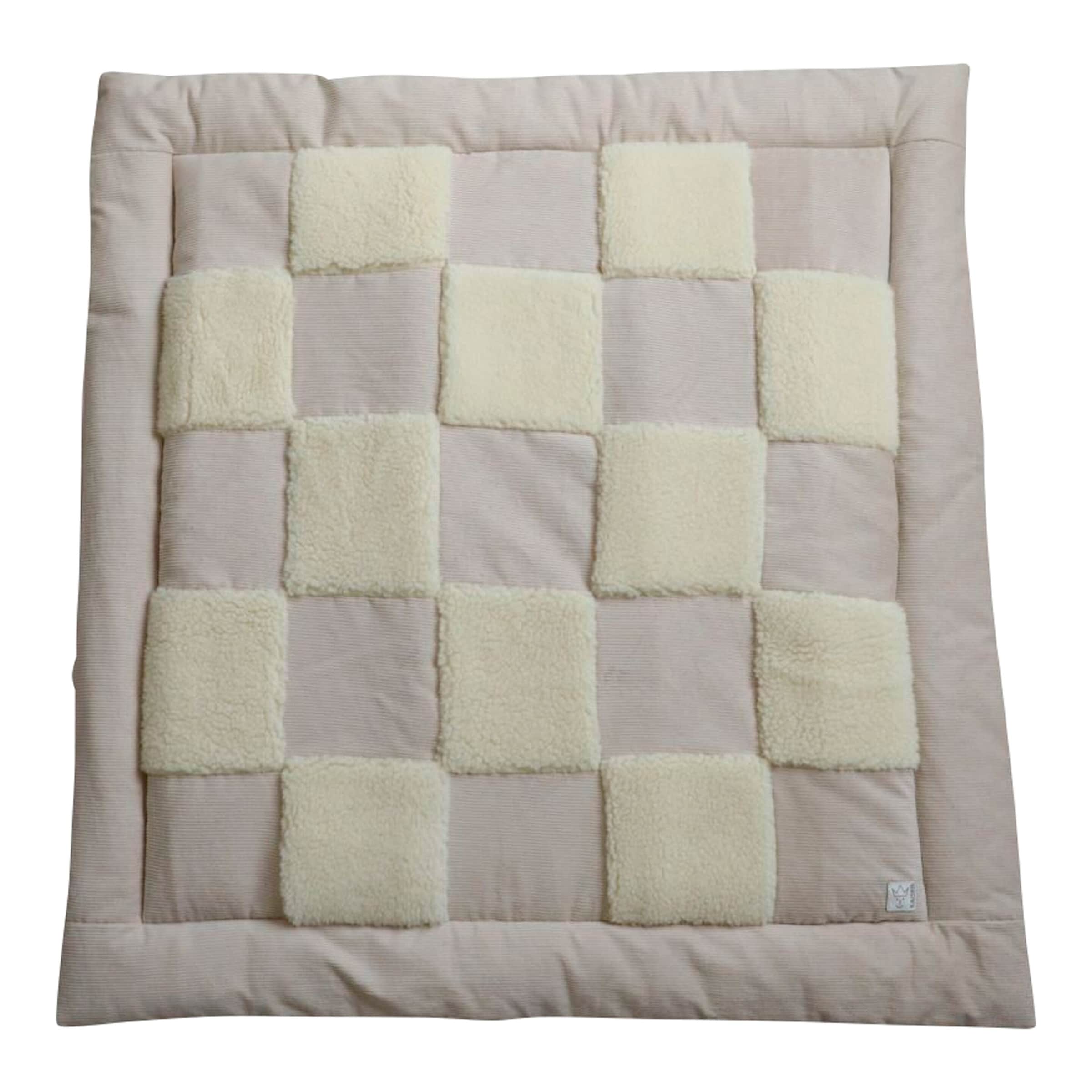 Kaiser Krabbeldecke CORD/WOLLE PATCHWORK 120x120cm