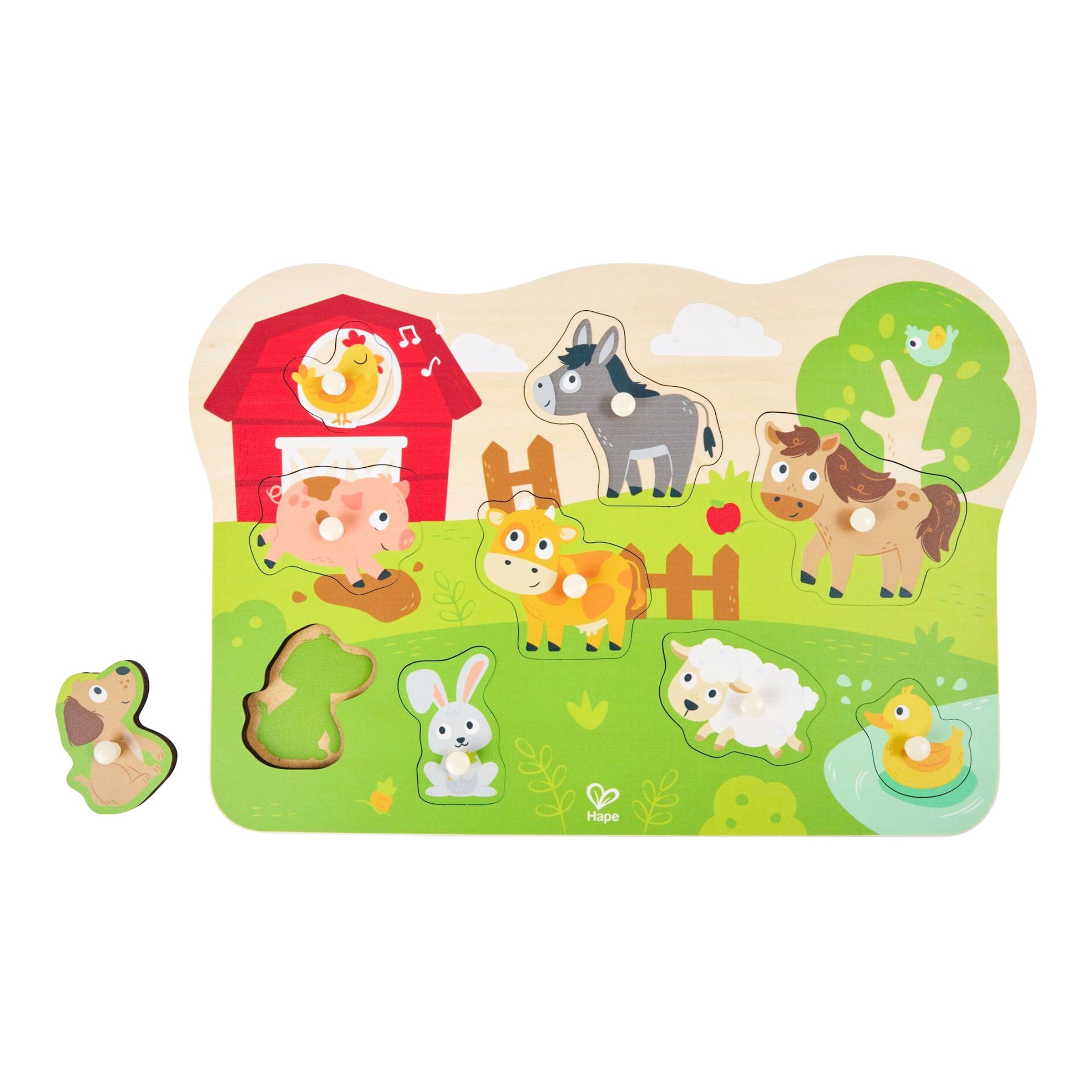 Hape Steckpuzzle Bauernhof