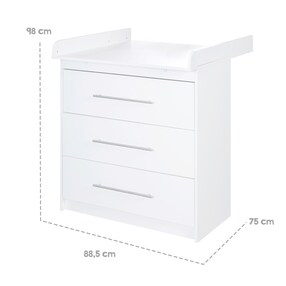 Wickelkommode mit 3 Schubladen Maren 