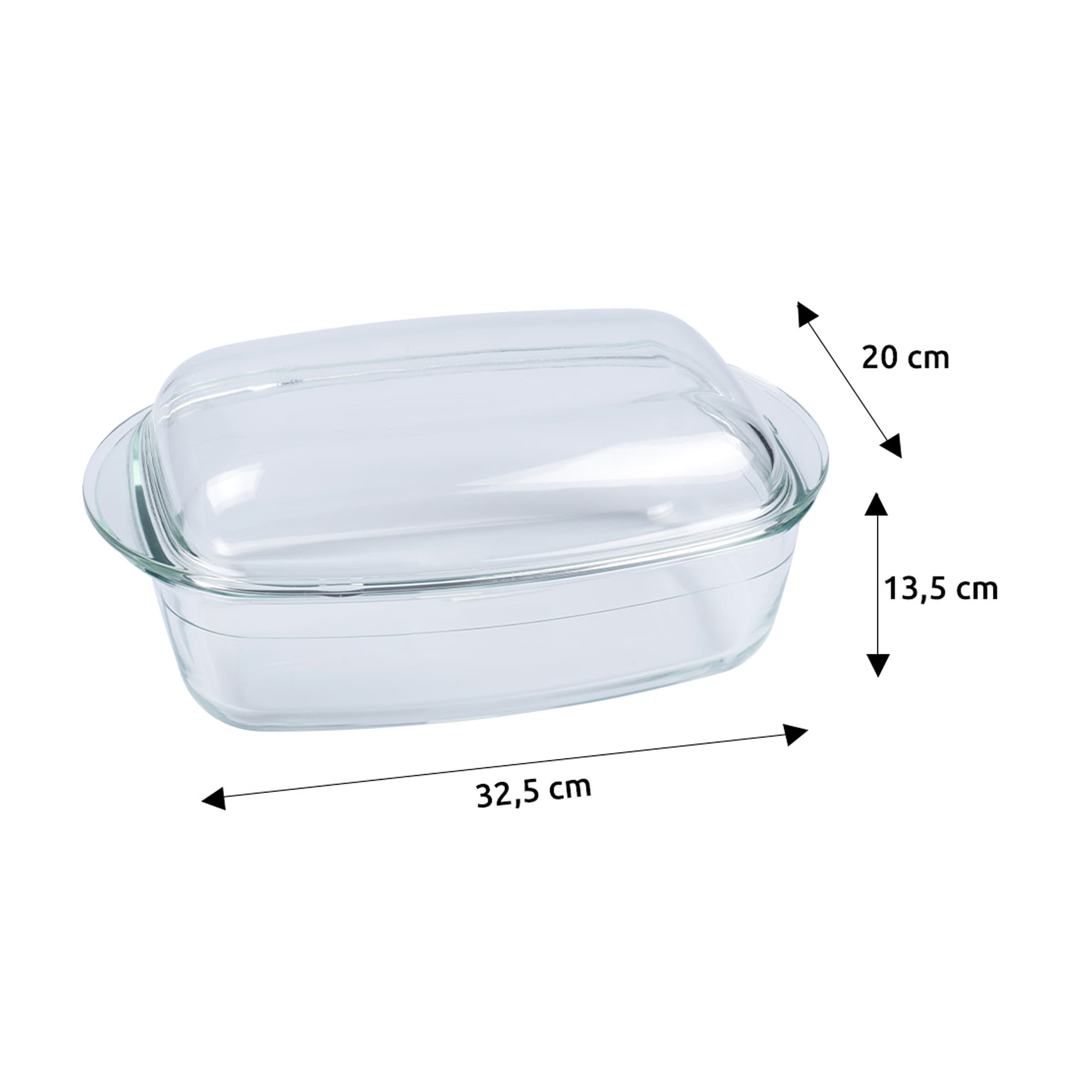 Glas-Back- und -Auflaufform „2 in 1“ mit Deckel