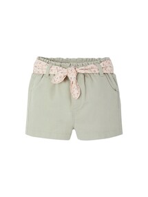 Baby Paperbag-Shorts mit Gürtel