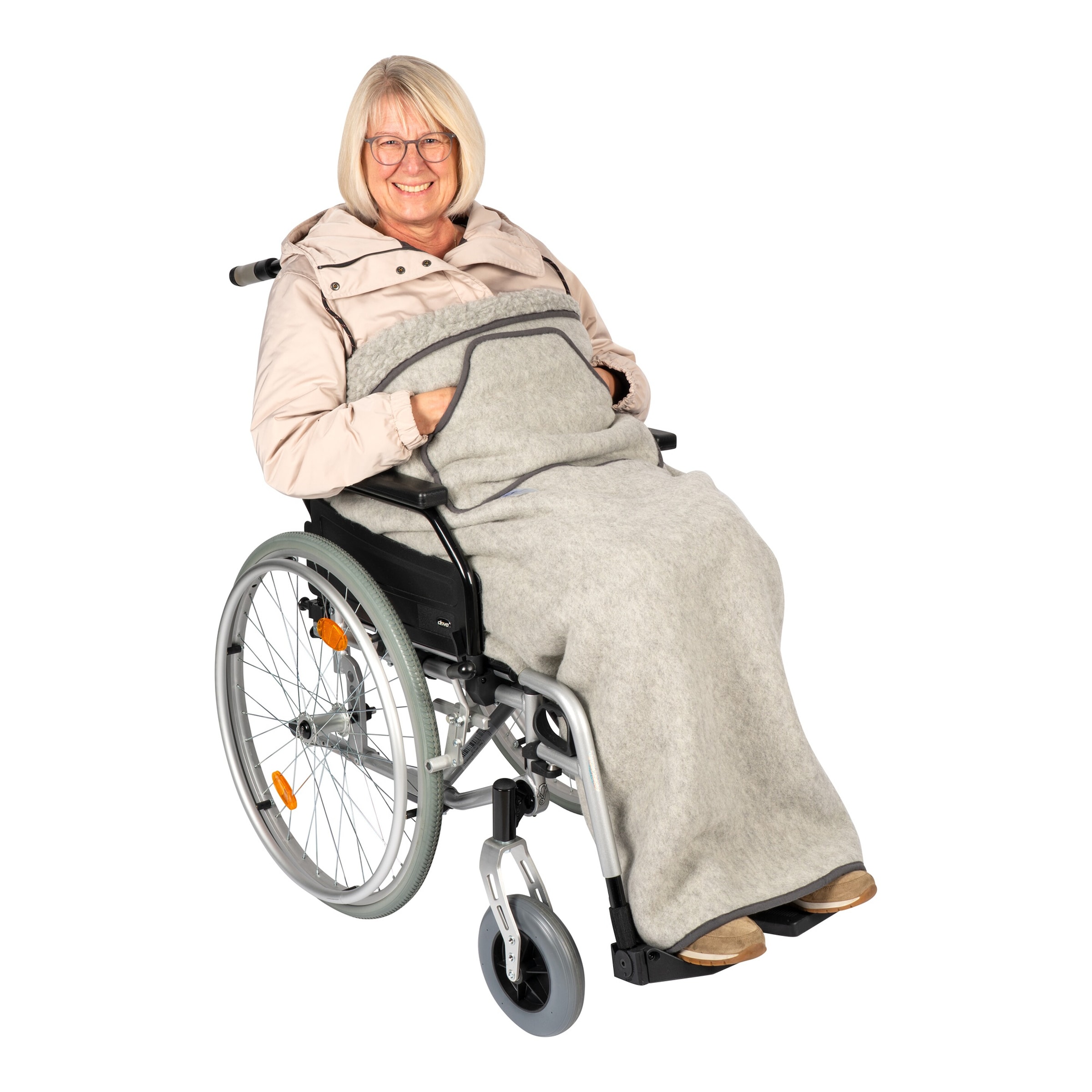 Schurwoll-Fleece Kniedecke, 120x100 cm