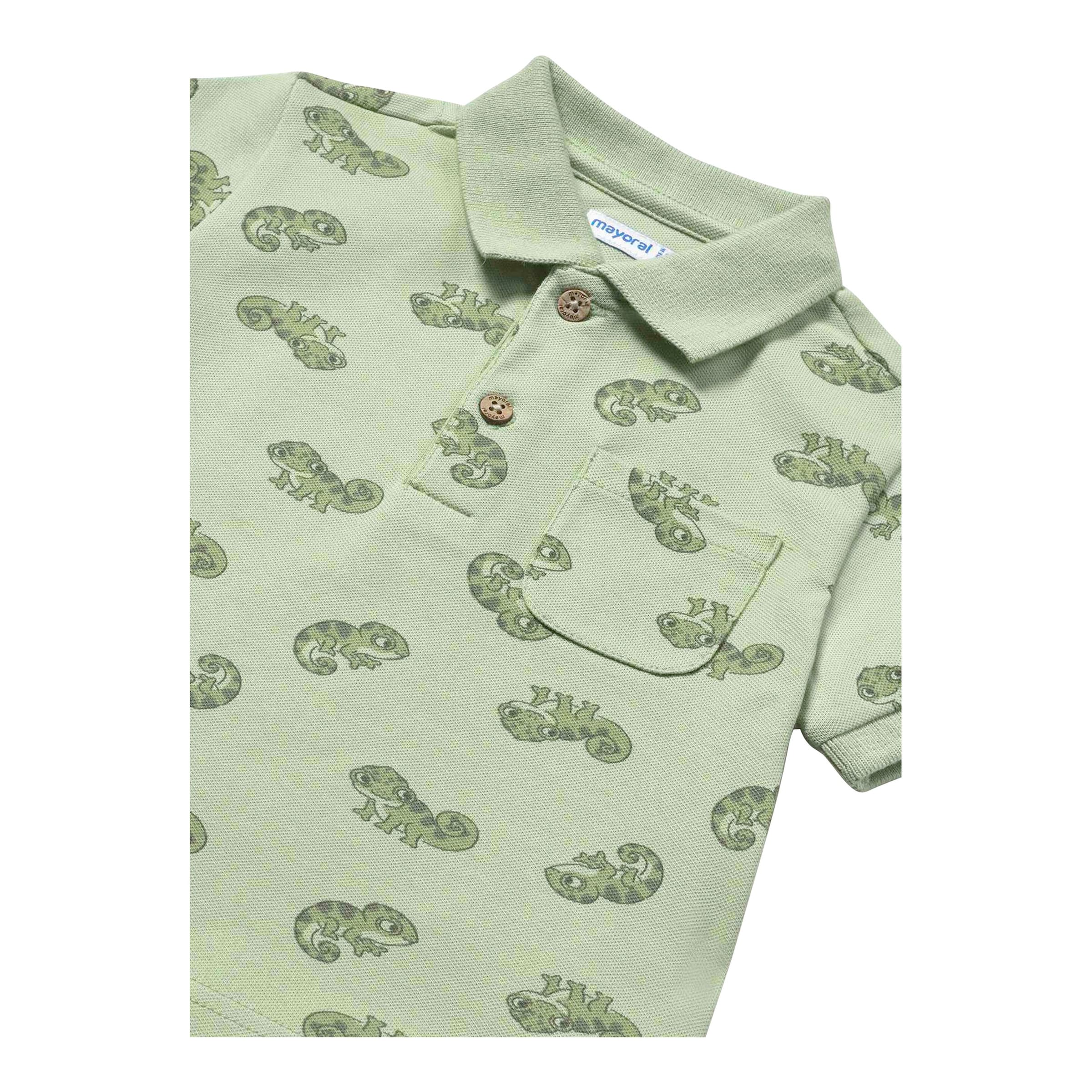 Polo-T-Shirt Chamäleon Piqué