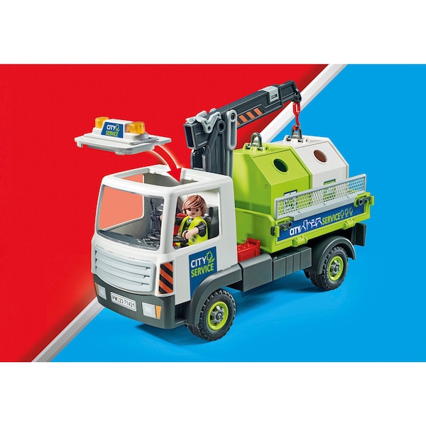 Playmobil® - CITY ACTION - 71431 «Camion-grue de recyclage de verre»