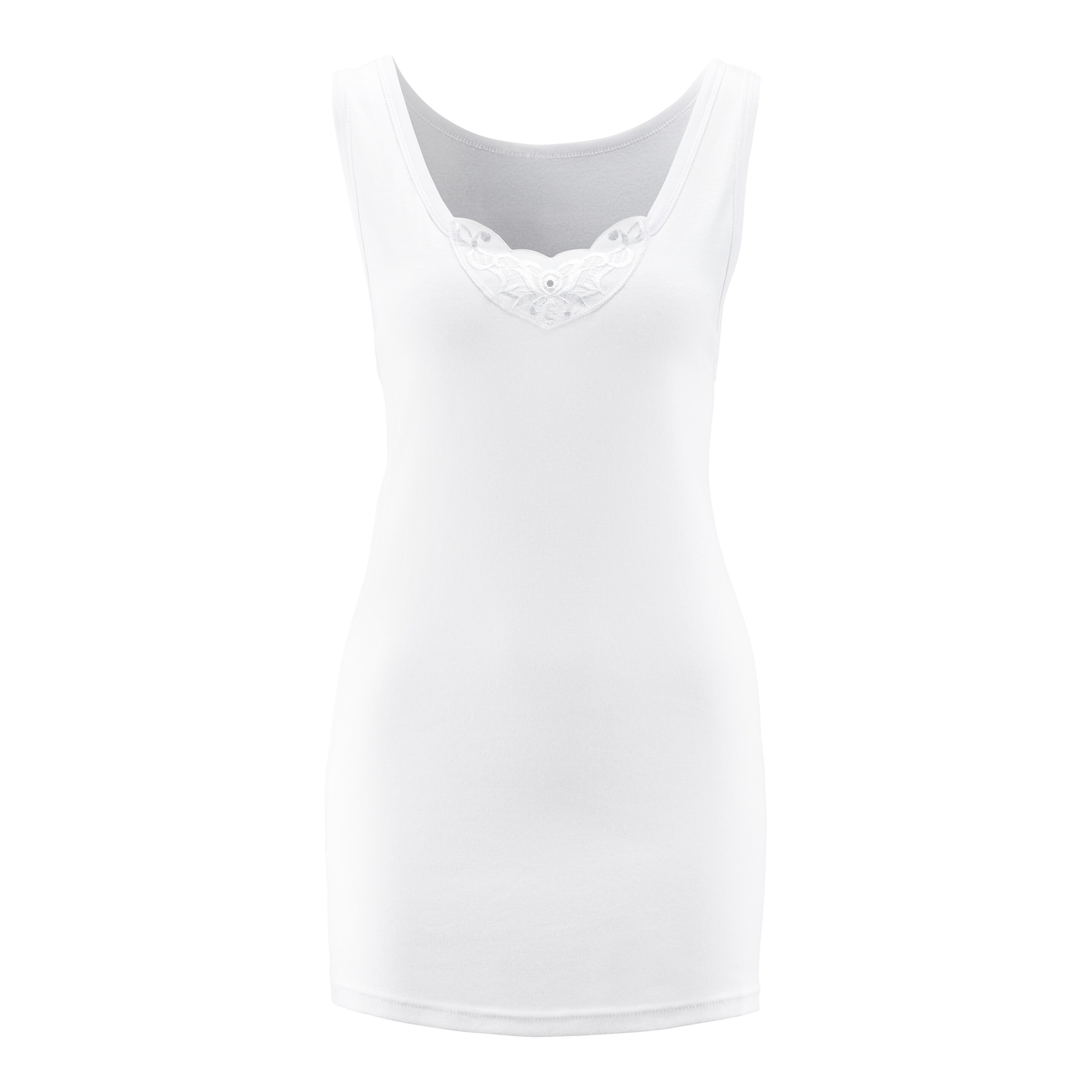 Image of Damen Unterhemd mit Spitze, 4er Set, Größe: 3XL