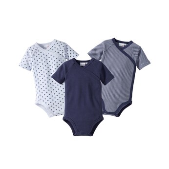 3er-Pack Wickelbodys kurzarm 