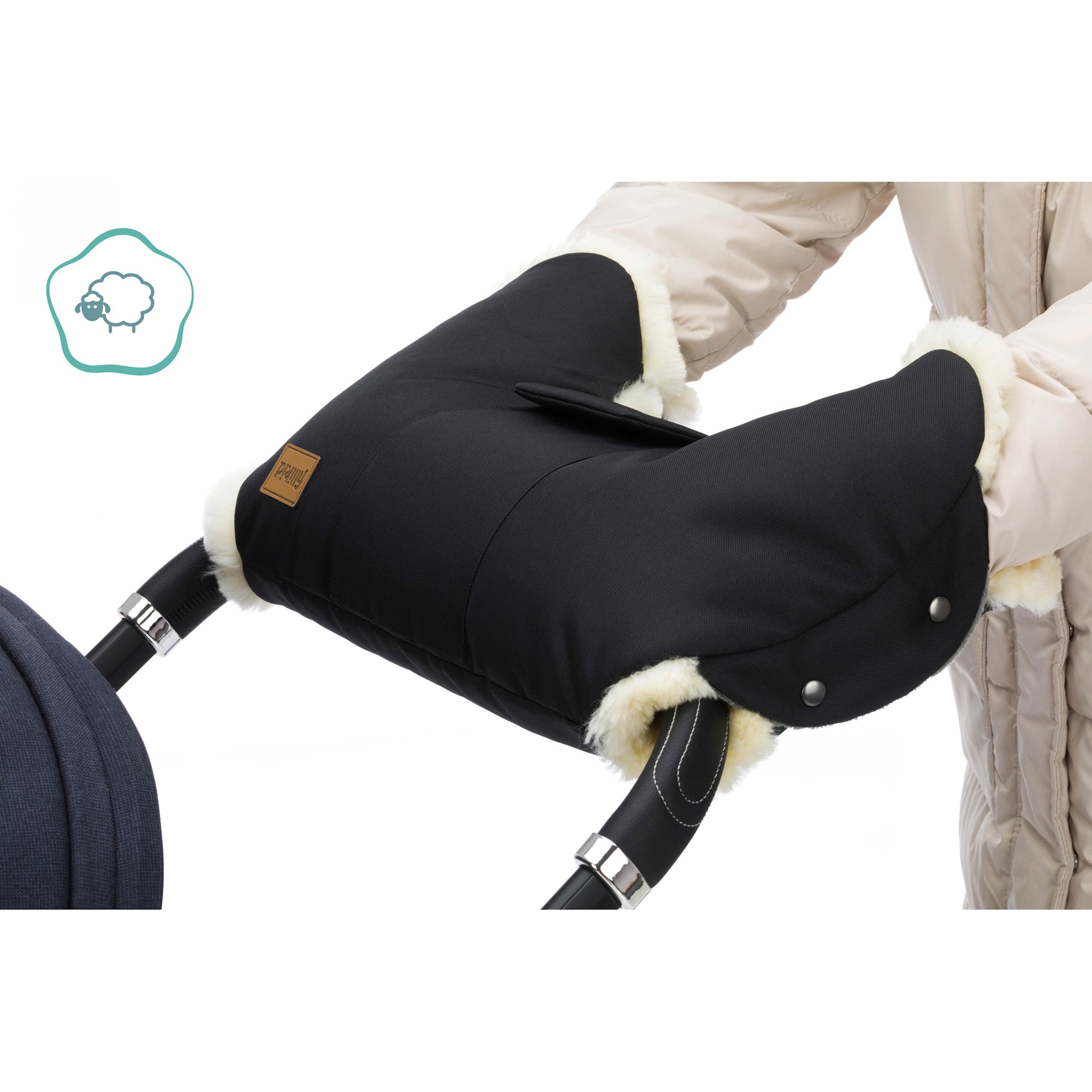 Thumbnail - Fillikid Handwärmer Nyby Lammfell schwarz